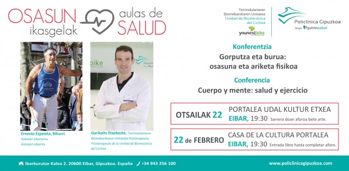 Invitación al Aula de Salud, cuerpo y mente: salud y ejercicio