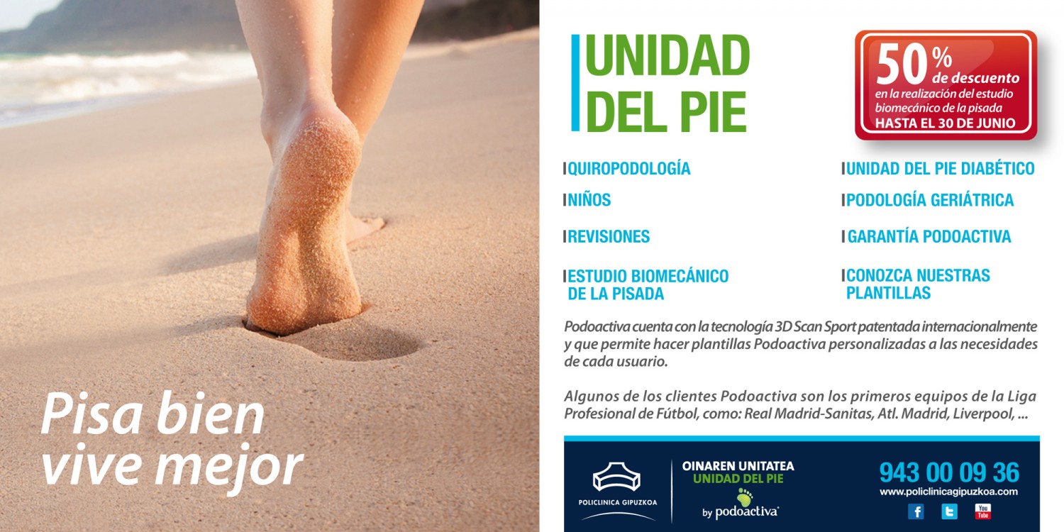 Unidad del Pie: 50 % de descuento en el Estudio Biomecánico de la Pisada