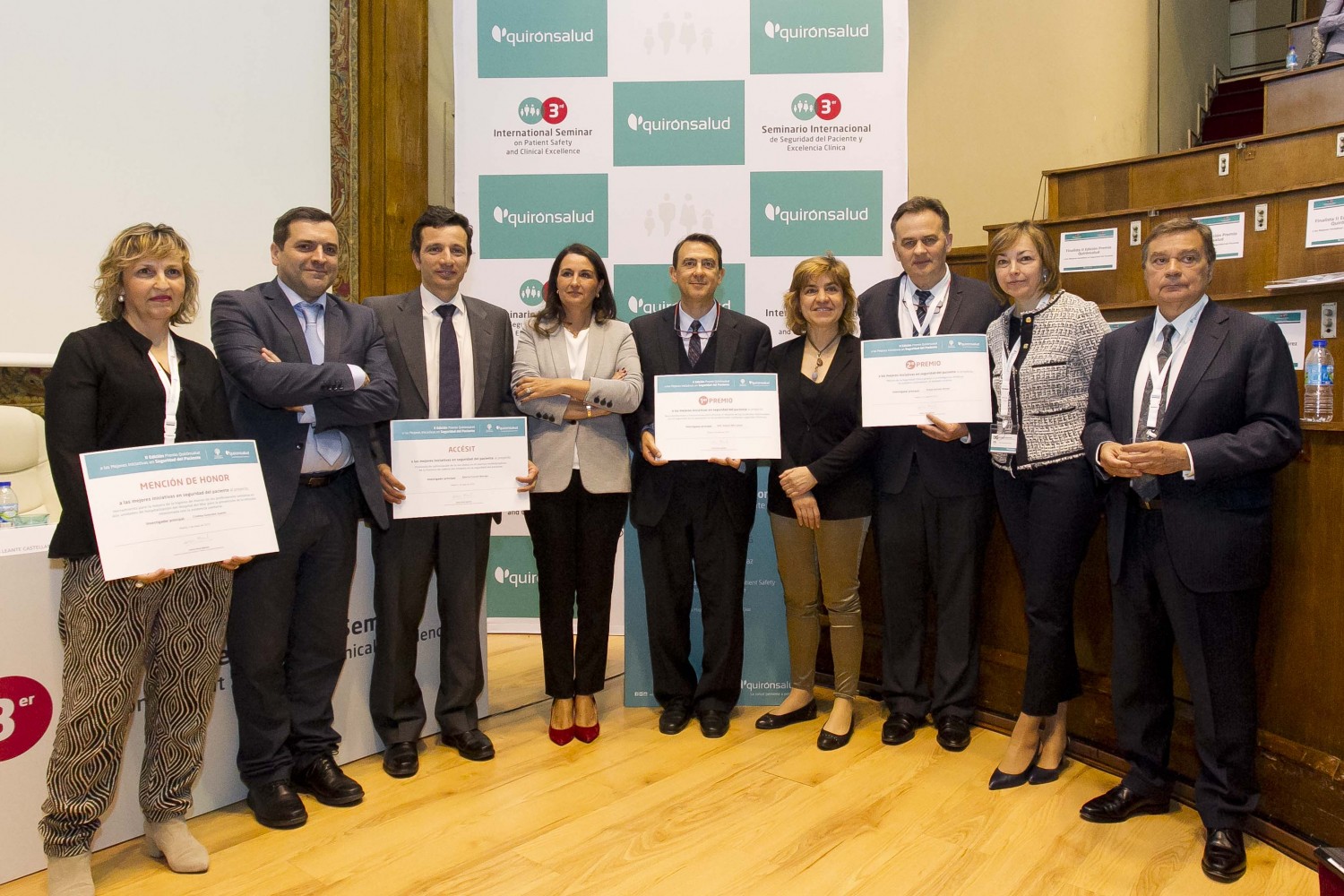 Homenajeados en los Premios Quirónsalud a Mejores Iniciativas en Seguridad del Paciente
