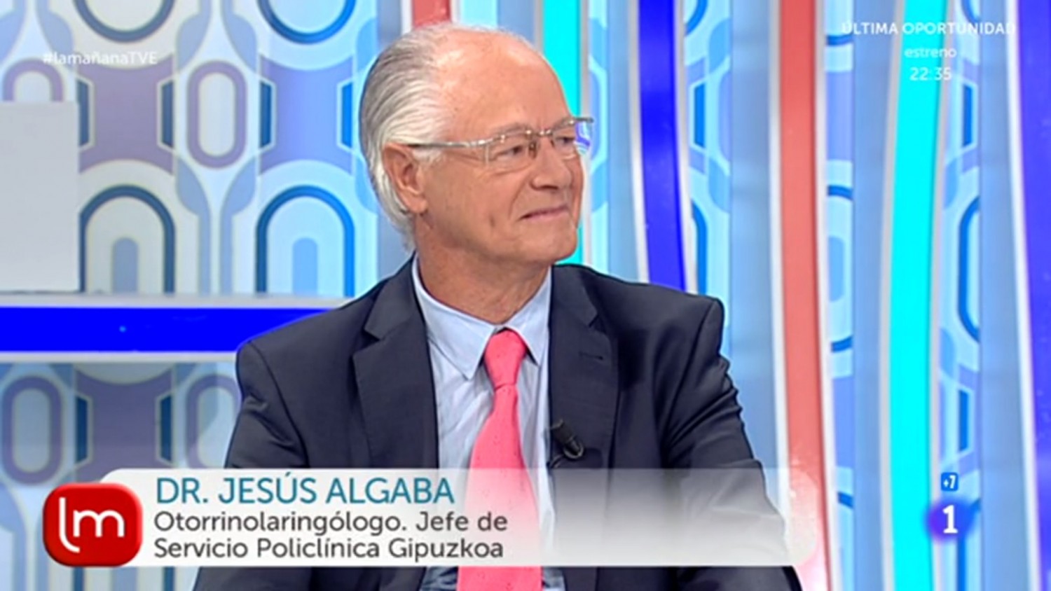 El Dr. Jesús Algaba, del Servicio de Otorrinolaringología de Policlínica Gipuzkoa, explicó la diferencia entre mareo y vértigo en el programa de TVE1 “La Mañana”.
